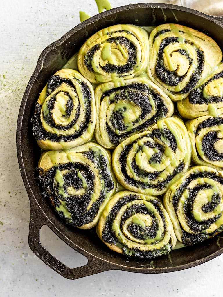Matcha Milk-Jam Swirl Buns